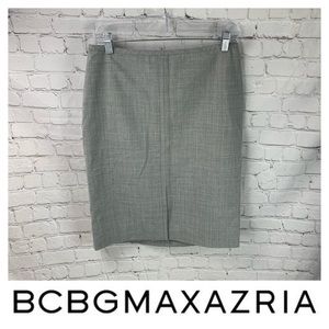 BCBG Maxazria Gray Pencil Skirt